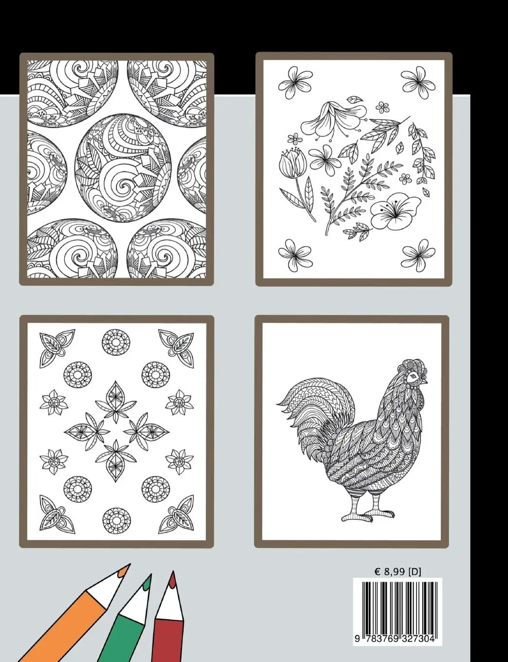 Rückseite: 9783769327304 | Mandala Sammelband 50 Mandala Motive zum Ausmalen - Frühling-Ostern
