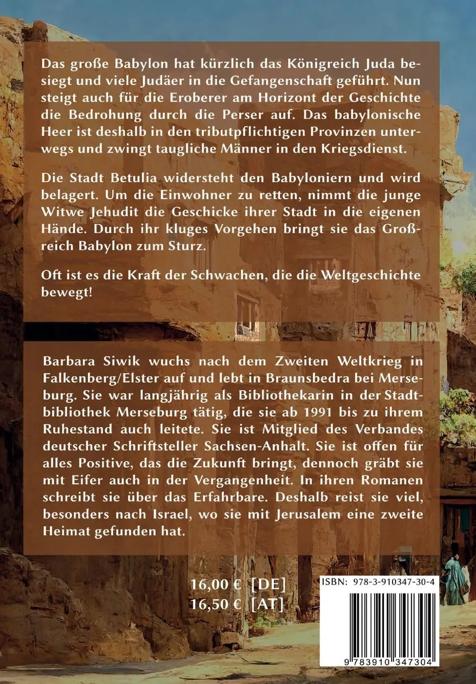 Rückseite: 9783910347304 | Die Witwe aus Betulia | Barbara Siwik | Taschenbuch | 342 S. | Deutsch