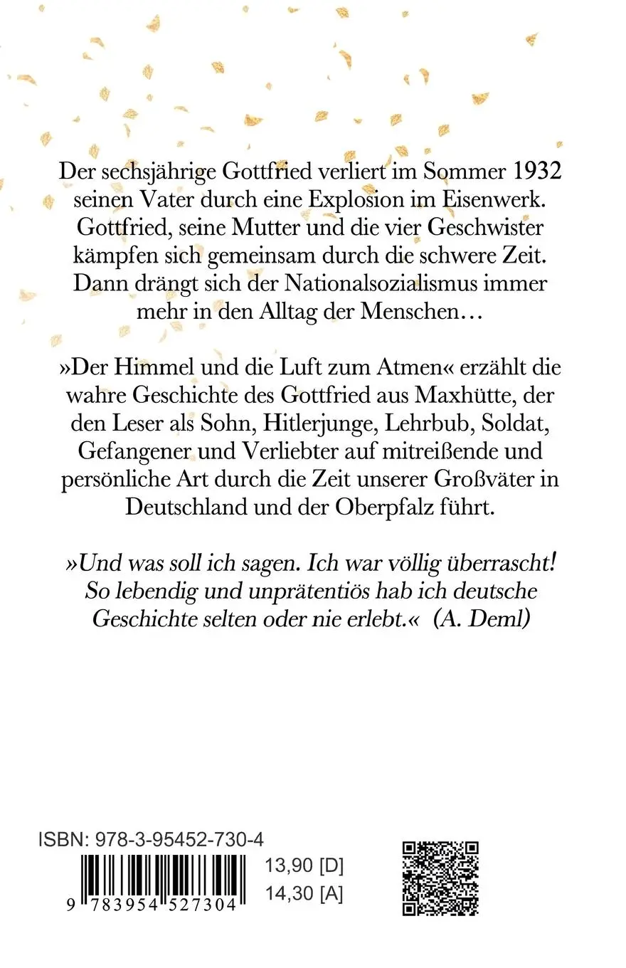 Rückseite: 9783954527304 | Der Himmel und die Luft zum Atmen | Stefan Frieser | Taschenbuch