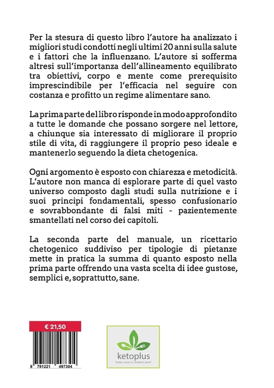Rückseite: 9791221497304 | Ketoplus Sani e Snelli | Fernand Perpignan | Taschenbuch | Italienisch