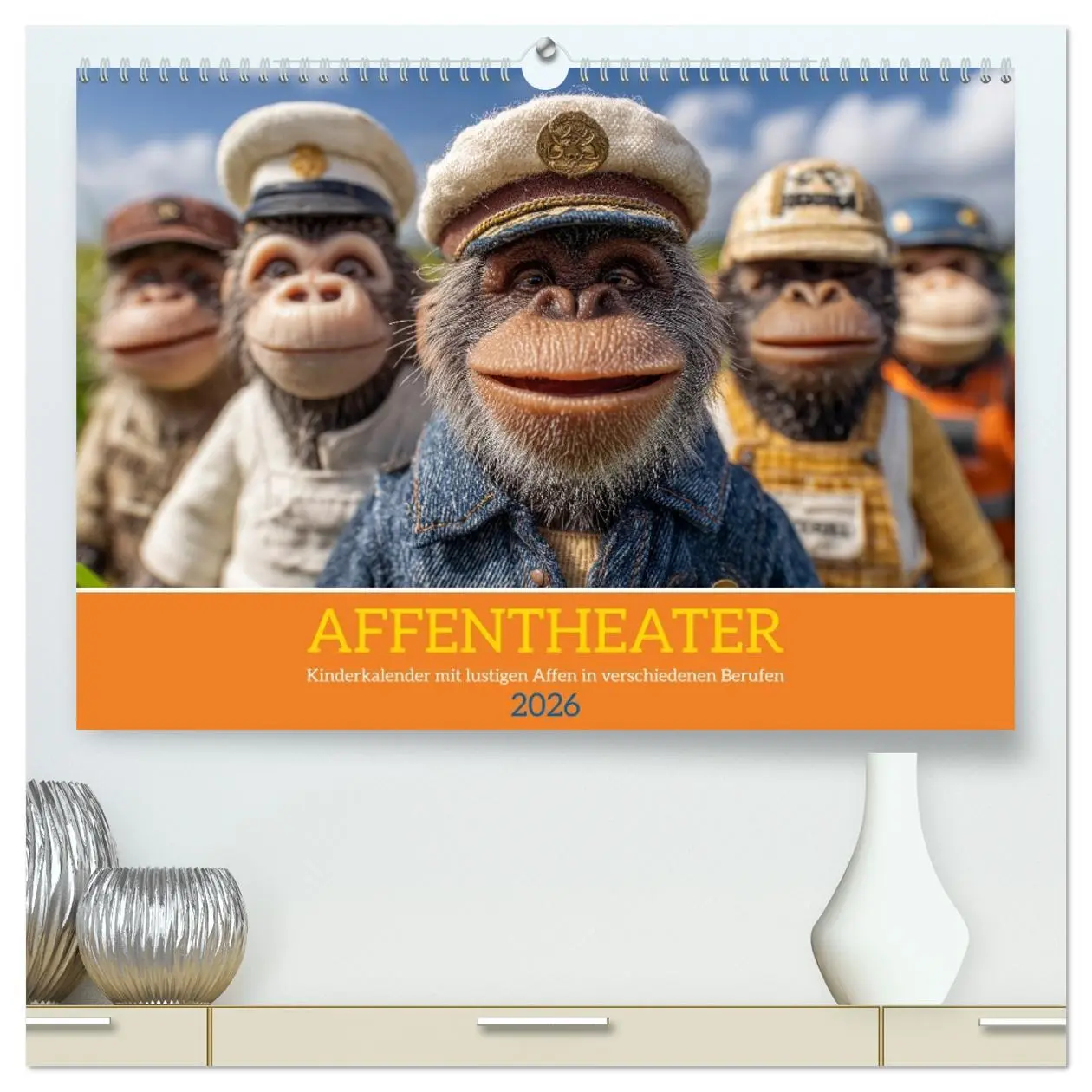 Cover: 9783516627404 | Affentheater - Kinderkalender mit lustigen Affen in verschiedenen...