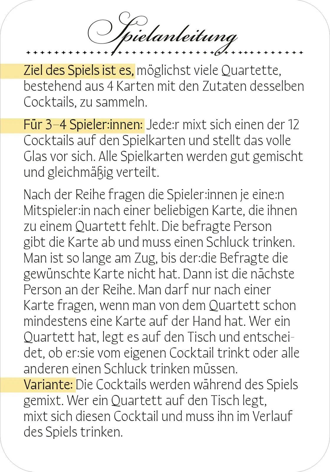 Bild: 4014489137504 | Das Cocktail-Quartett | Partyspiel | Box | 50 S. | Deutsch | 2025