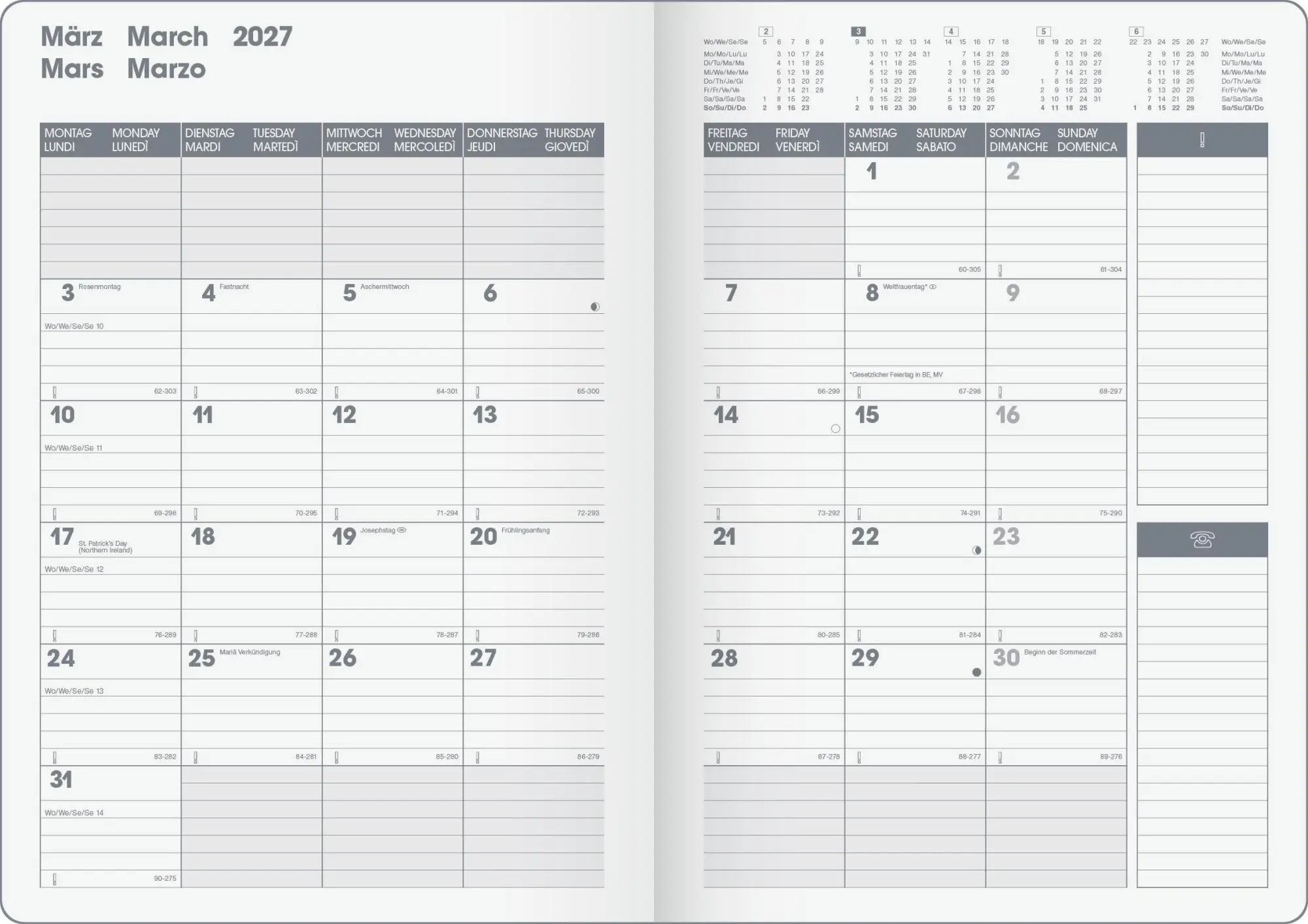 Bild: 4061947157604 | BRUNNEN 1073933907 Buchkalender Premium Mod. 739 2027 "SlimLine"...