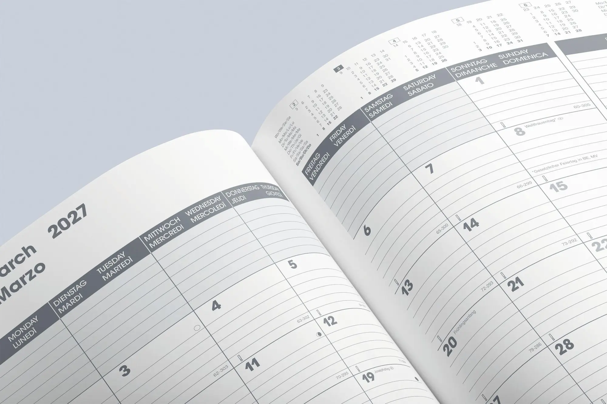 Bild: 4061947157604 | BRUNNEN 1073933907 Buchkalender Premium Mod. 739 2027 "SlimLine"...