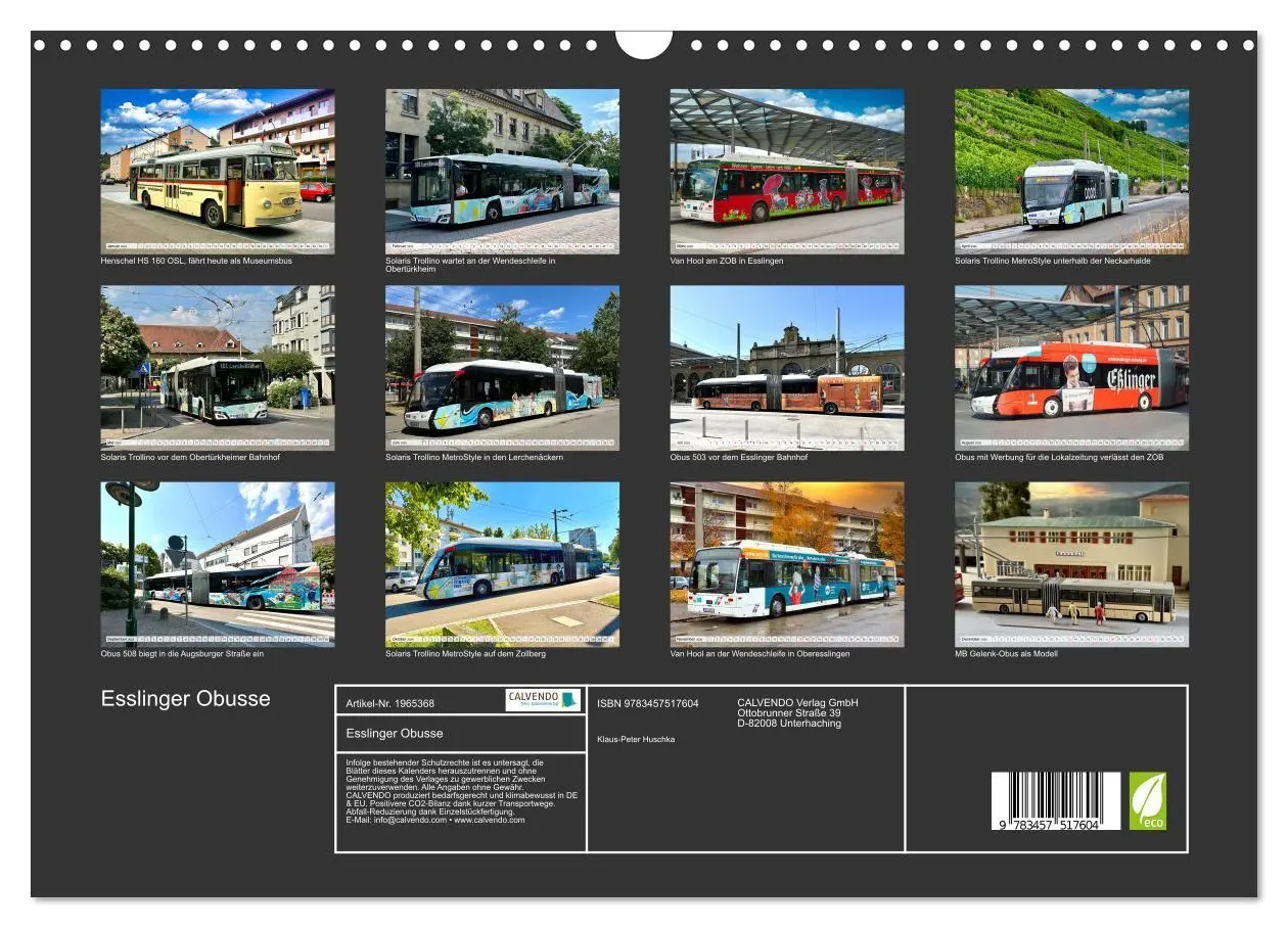 Bild: 9783457517604 | Esslinger Obusse (Wandkalender 2026 DIN A3 quer), CALVENDO...