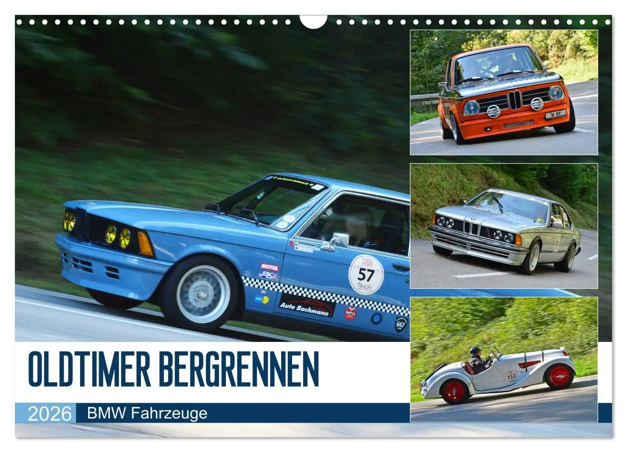 Cover: 9783457757604 | OLDTIMER BERGRENNEN - BMW Fahrzeuge (Wandkalender 2026 DIN A3...