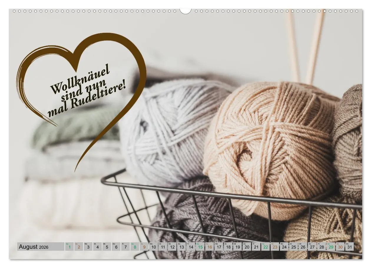 Bild: 9783457417904 | WOLLE Stricken ist eine Passion (hochwertiger Premium Wandkalender...