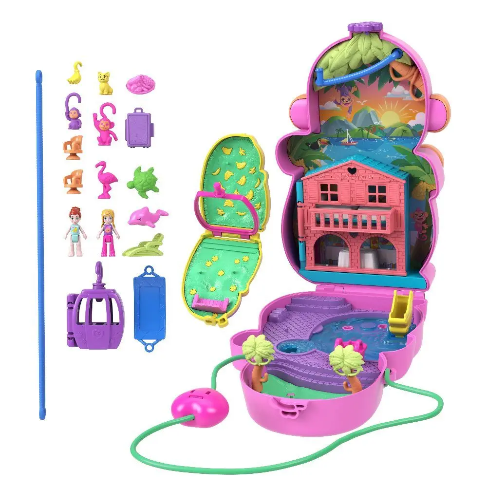 Bild: 194735218004 | Polly Pocket Affenmama und Baby | Fensterkarton | HWP04 | 2024