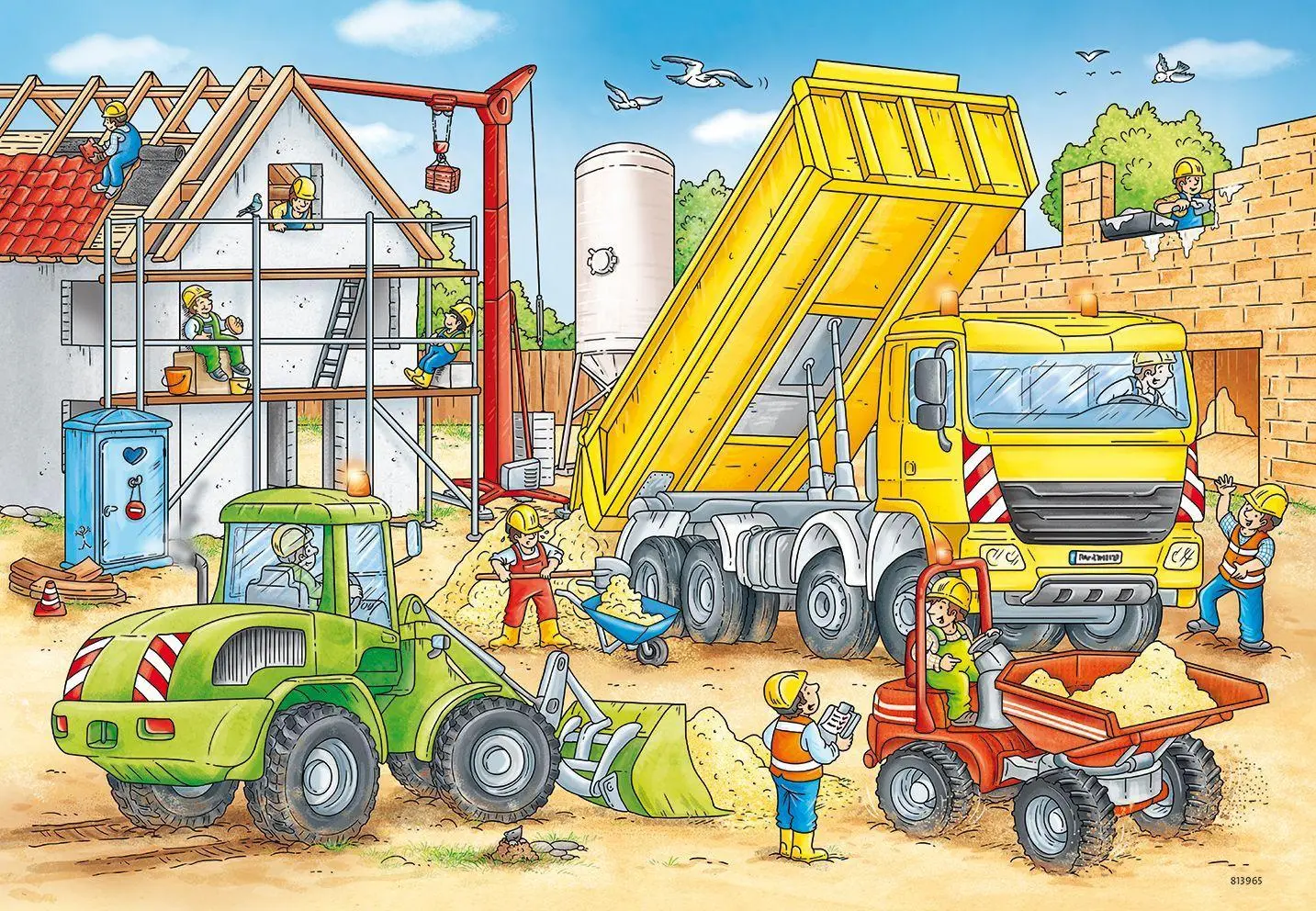 Bild: 4005556078004 | Viel zu tun auf der Baustelle. Puzzle 2 x 24 Teile | Stefan Lohr