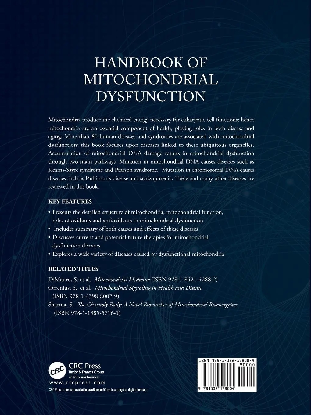 Rückseite: 9781032178004 | Handbook of Mitochondrial Dysfunction | Shamim I. Ahmad | Taschenbuch