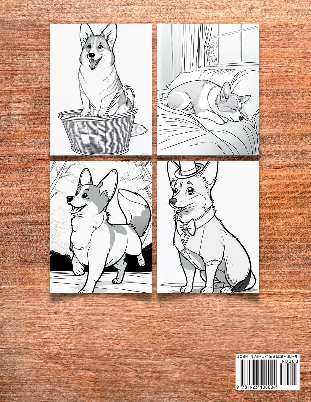 Rückseite: 9781923108004 | Colorful Corgis Coloring Book | Upgraded Books | Taschenbuch | 2023