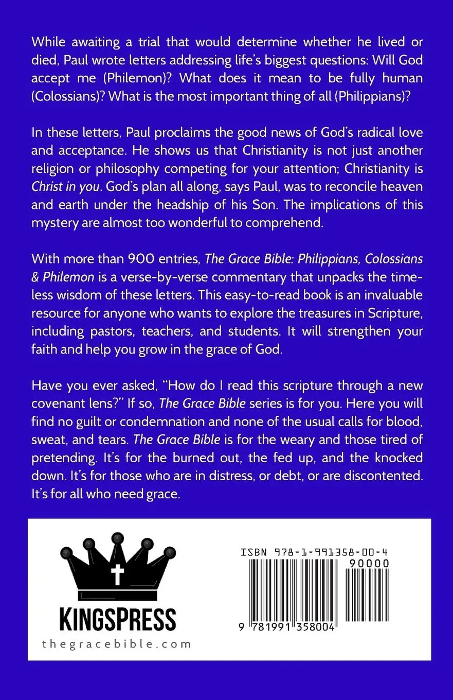 Rückseite: 9781991358004 | The Grace Bible | Philippians, Colossians &amp; Philemon | Paul Ellis