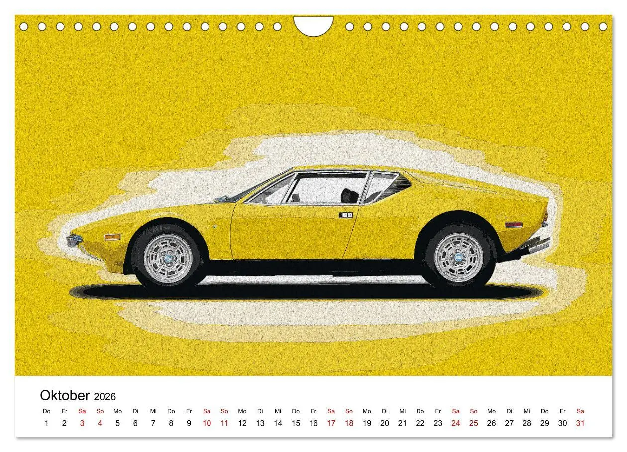 Bild: 9783457308004 | Car Art Edition Sportwagenlegenden (Wandkalender 2026 DIN A4 quer),...