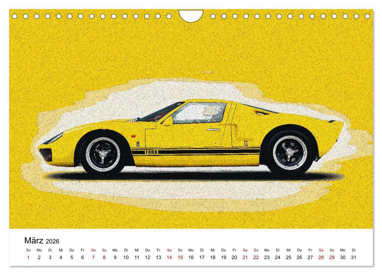 Bild: 9783457308004 | Car Art Edition Sportwagenlegenden (Wandkalender 2026 DIN A4 quer),...