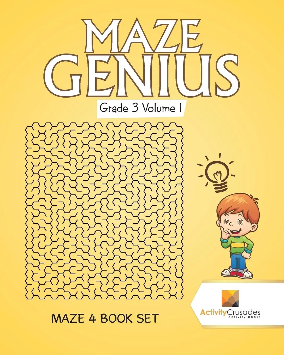 Cover: 9780228218104 | Maze Genius Grade 3 Volume 1 | Maze 4 Book Set | Activity Crusades