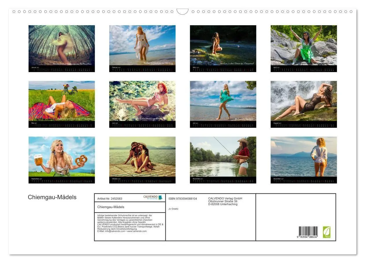 Bild: 9783594088104 | Chiemgau-Mädels (Wandkalender 2027 DIN A2 quer), CALVENDO...