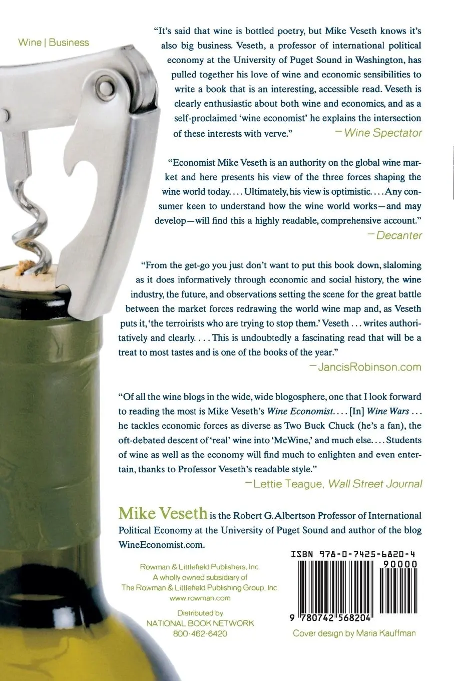 Rückseite: 9780742568204 | Wine Wars | Mike Veseth | Taschenbuch | Englisch | 2012