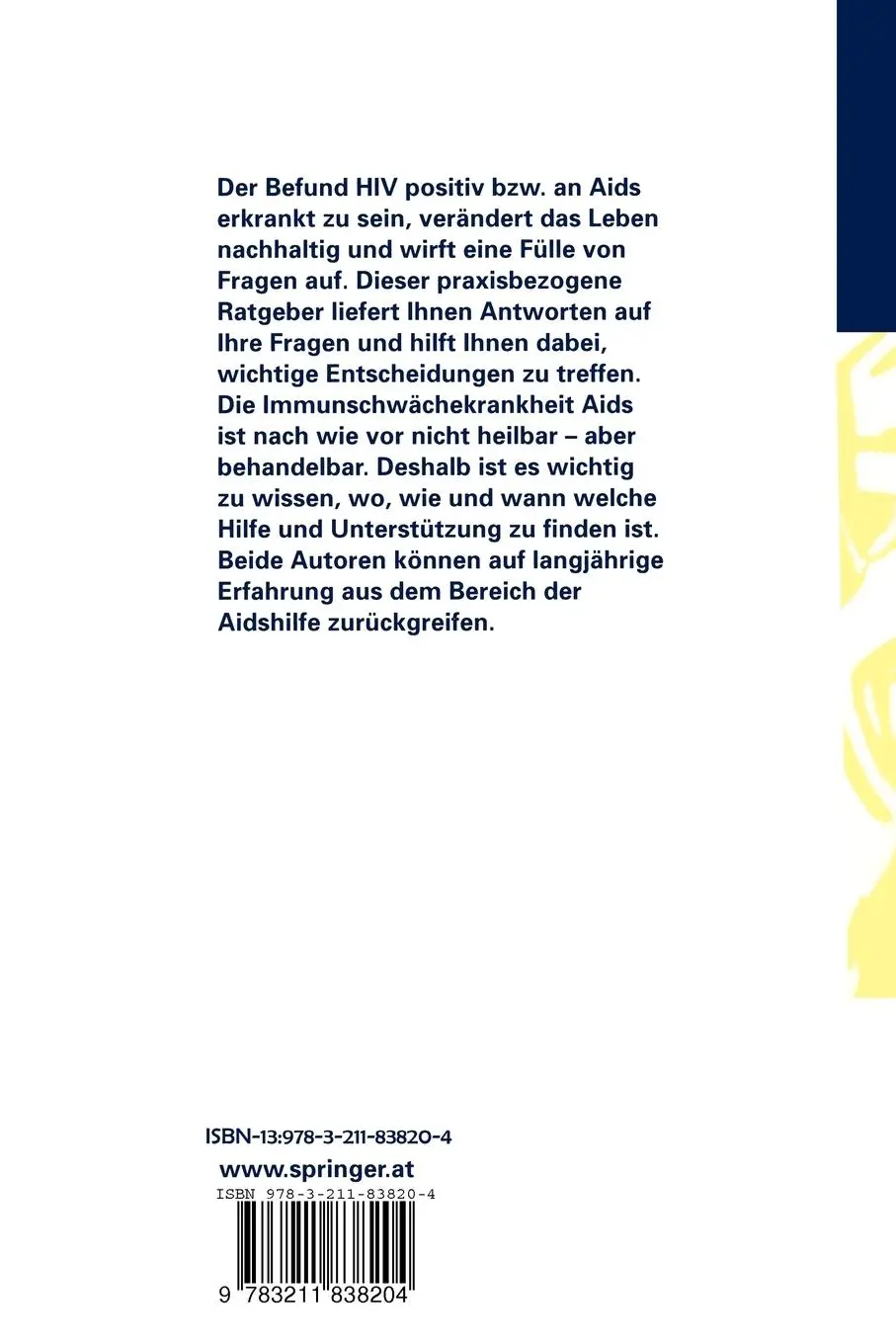Rückseite: 9783211838204 | Befund: positiv | Ratgeber HIV und Aids | Teufl-Bruckbauer (u. a.)