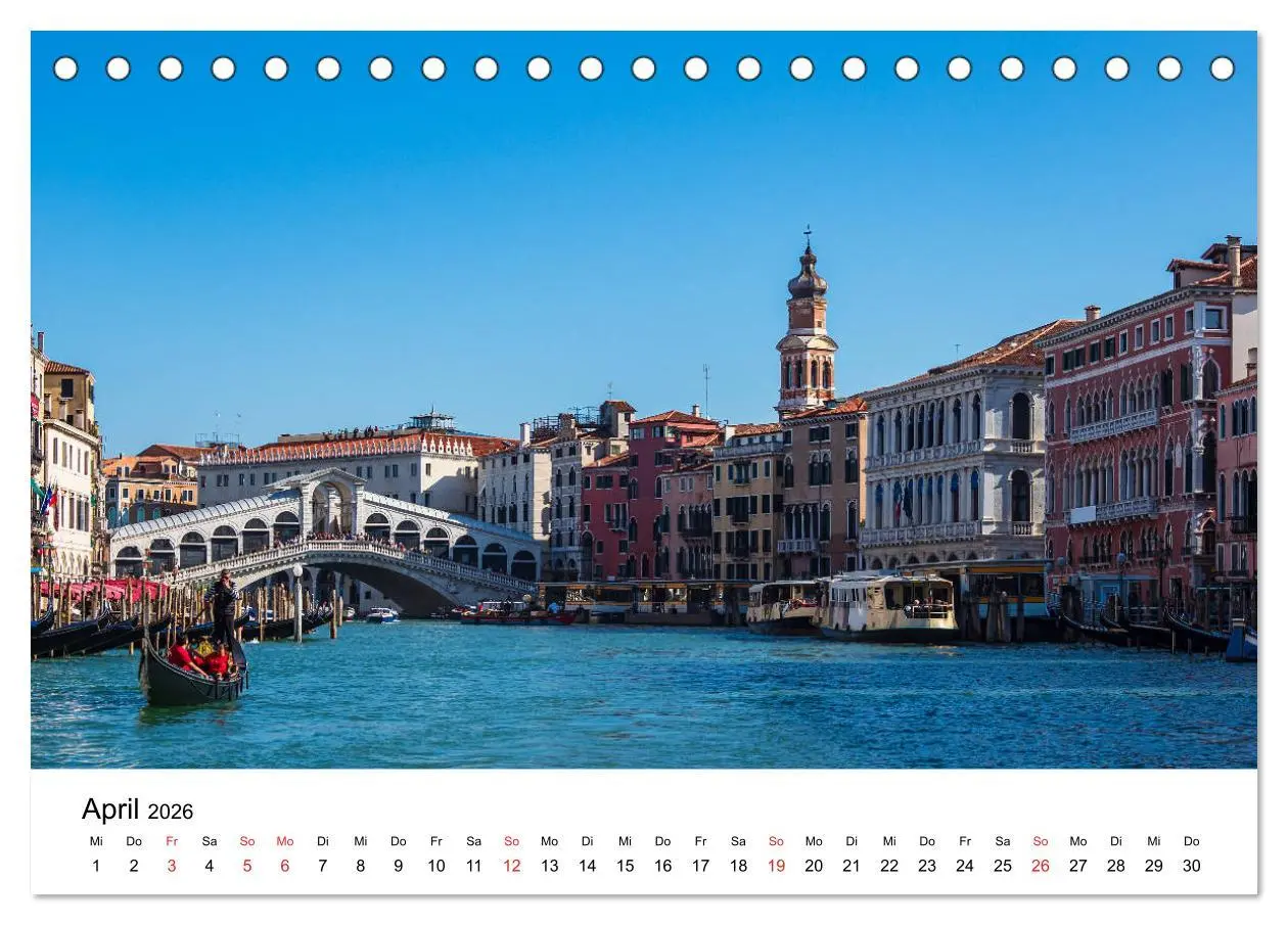 Bild: 9783457698204 | Unterwegs in Venedig (Tischkalender 2026 DIN A5 quer), CALVENDO...