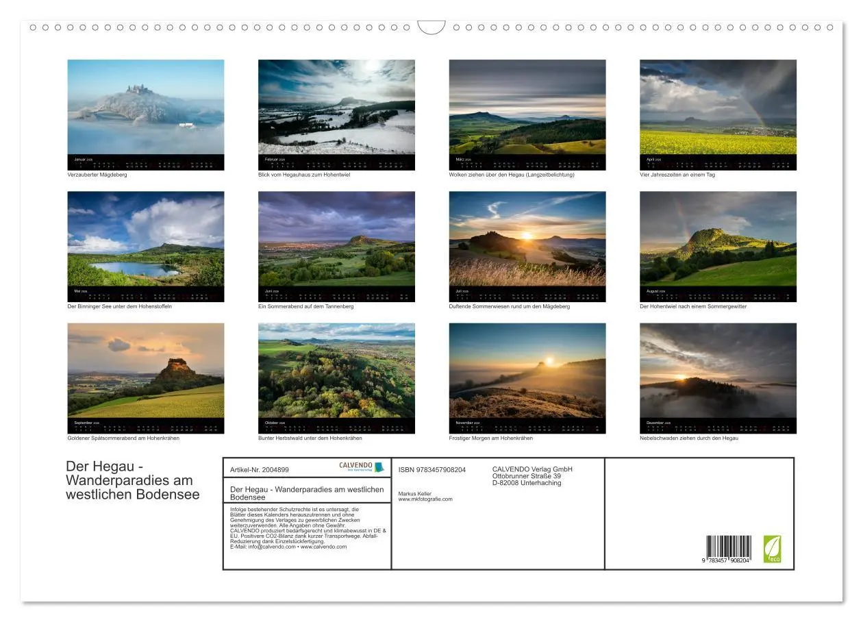 Bild: 9783457908204 | Der Hegau - Wanderparadies am westlichen Bodensee (Wandkalender...