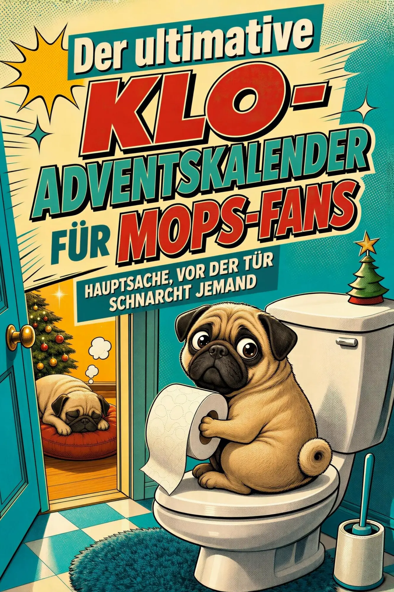 Cover: 9783696108304 | Der ultimative Klo-Adventskalender für Mops-Fans | Nora Wolf | Buch