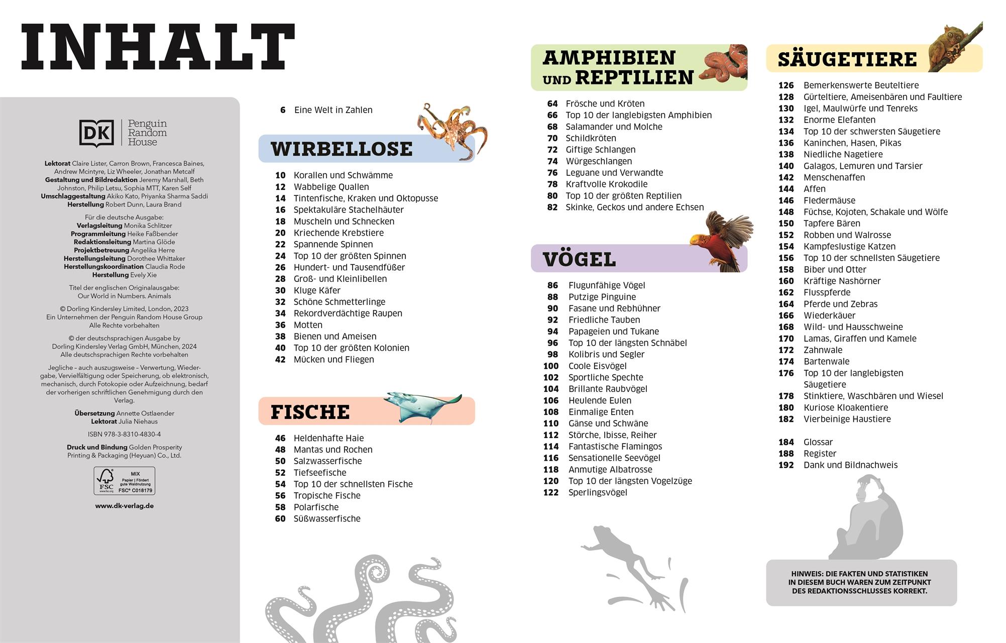 Bild: 9783831048304 | Unsere Welt in Zahlen. Tiere | DK Verlag - Kids | Buch | 192 S. | 2024