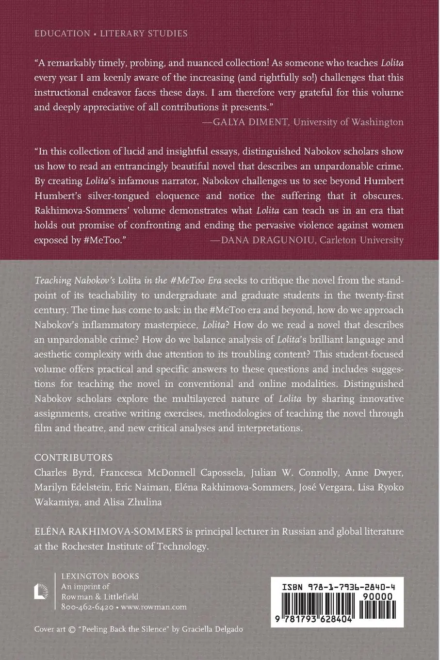 Rückseite: 9781793628404 | Teaching Nabokov's Lolita in the #MeToo Era | Elena Rakhimova-Sommers