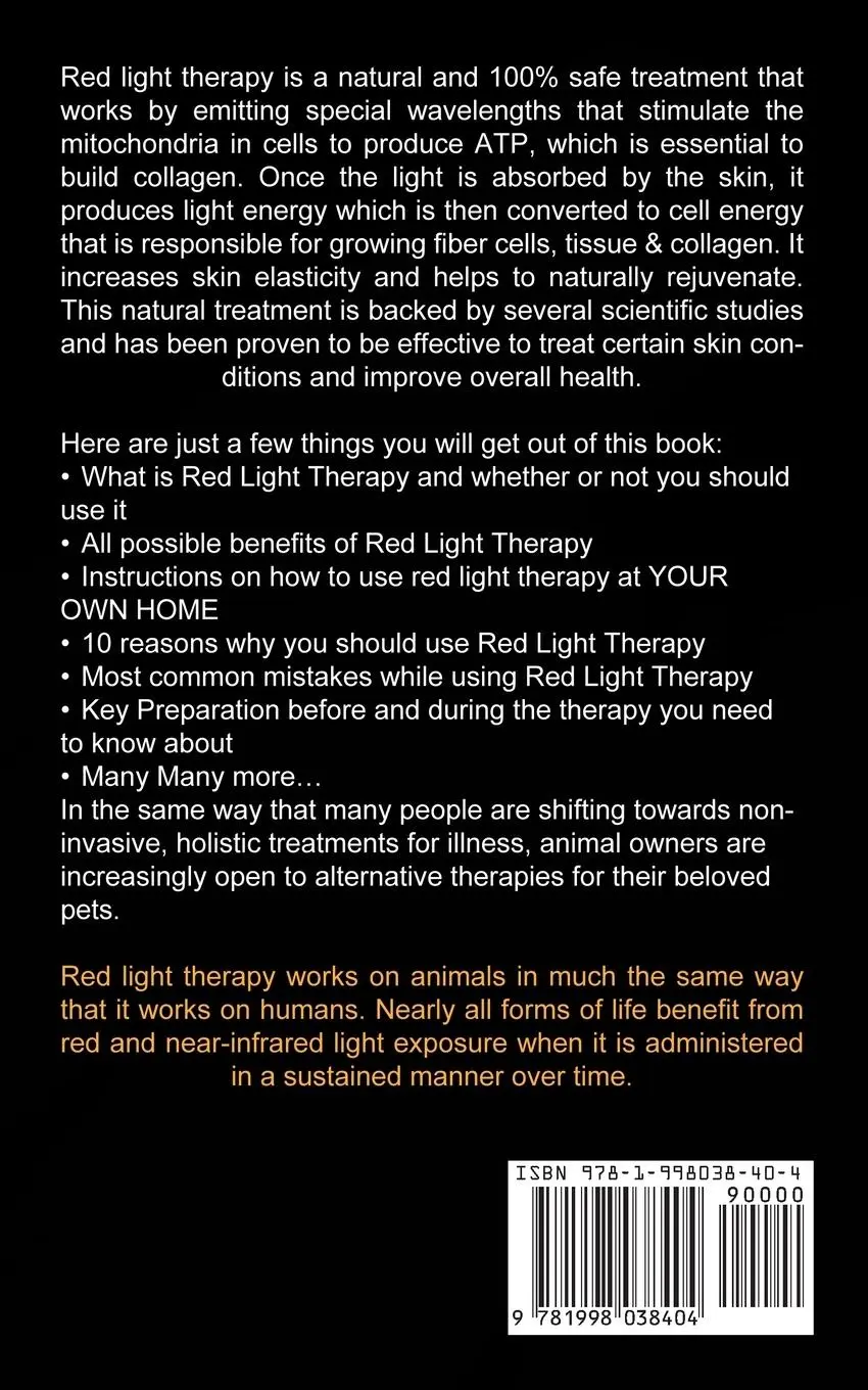 Rückseite: 9781998038404 | Red Light Therapy: Everything You Need to Know About Red Light...