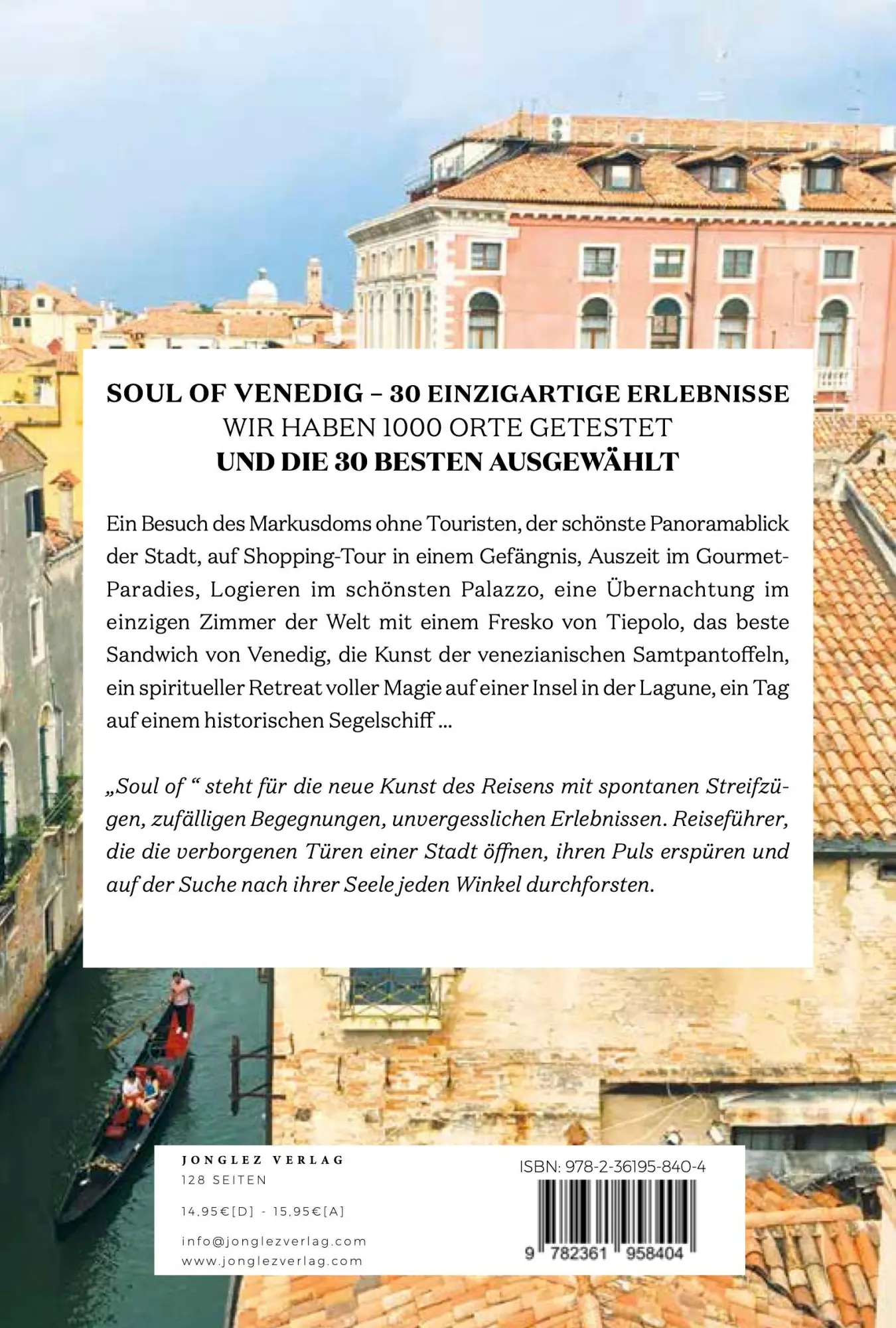 Rückseite: 9782361958404 | Soul of Venedig | 30 einzigartige Erlebnisse | Thomas Jonglez (u. a.)