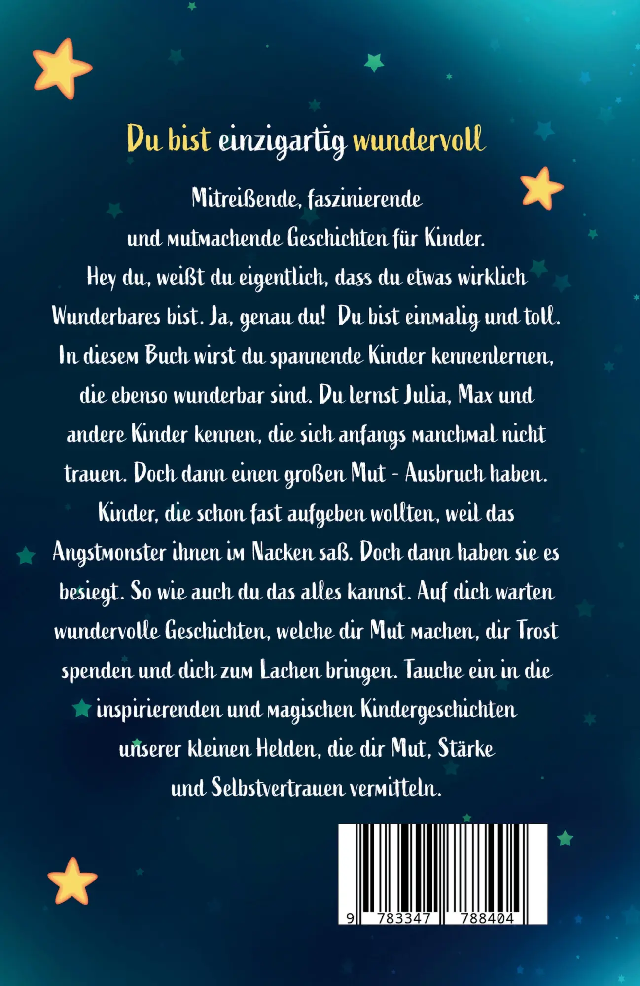 Rückseite: 9783347788404 | Du bist einzigartig wundervoll - Mutmachgeschichten für Mädchen und...