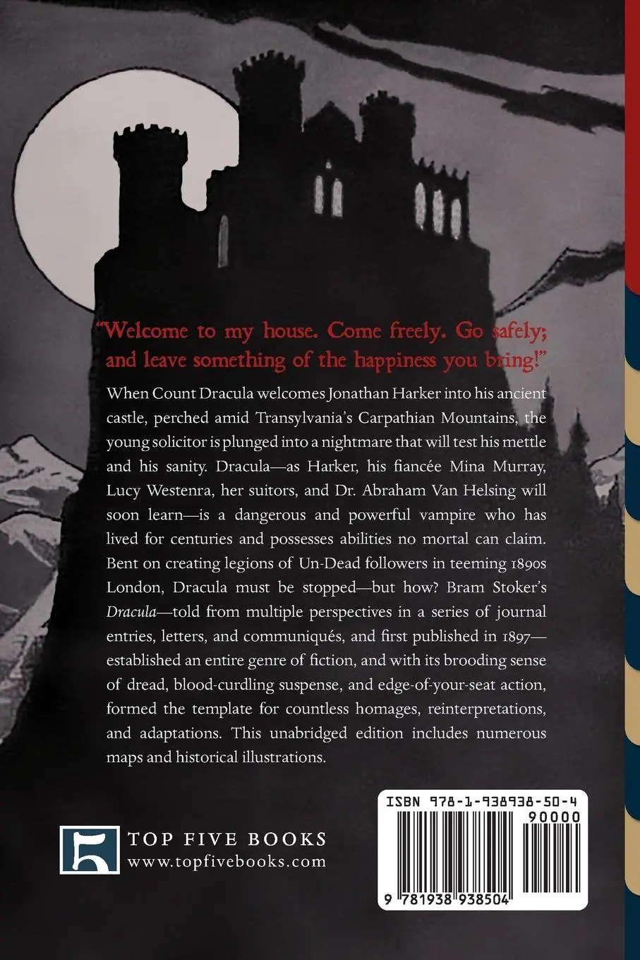 Rückseite: 9781938938504 | Dracula | Bram Stoker | Taschenbuch | Top Five Classics | Englisch
