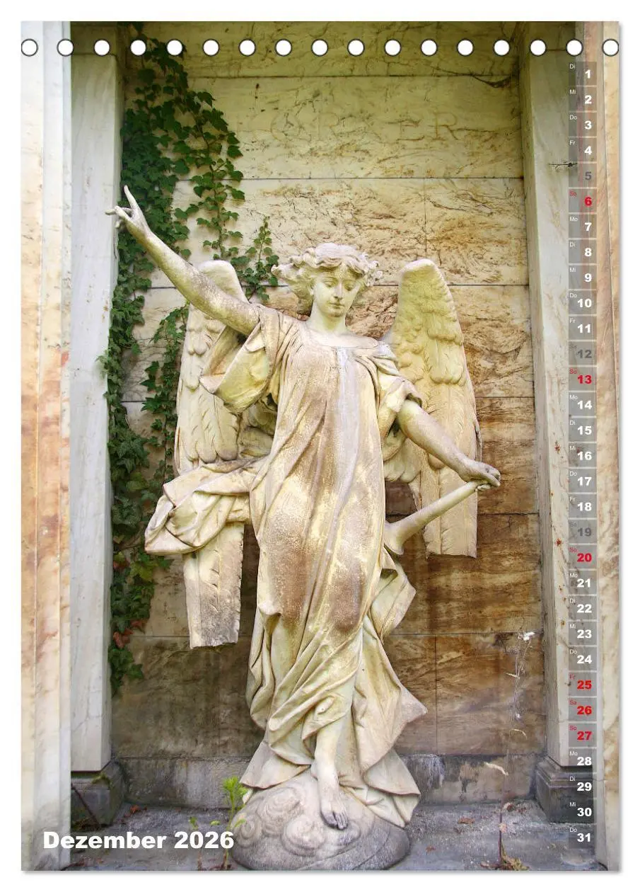 Bild: 9783516378504 | Friedhofsengel in Berlin (Tischkalender 2026 DIN A5 hoch), CALVENDO...