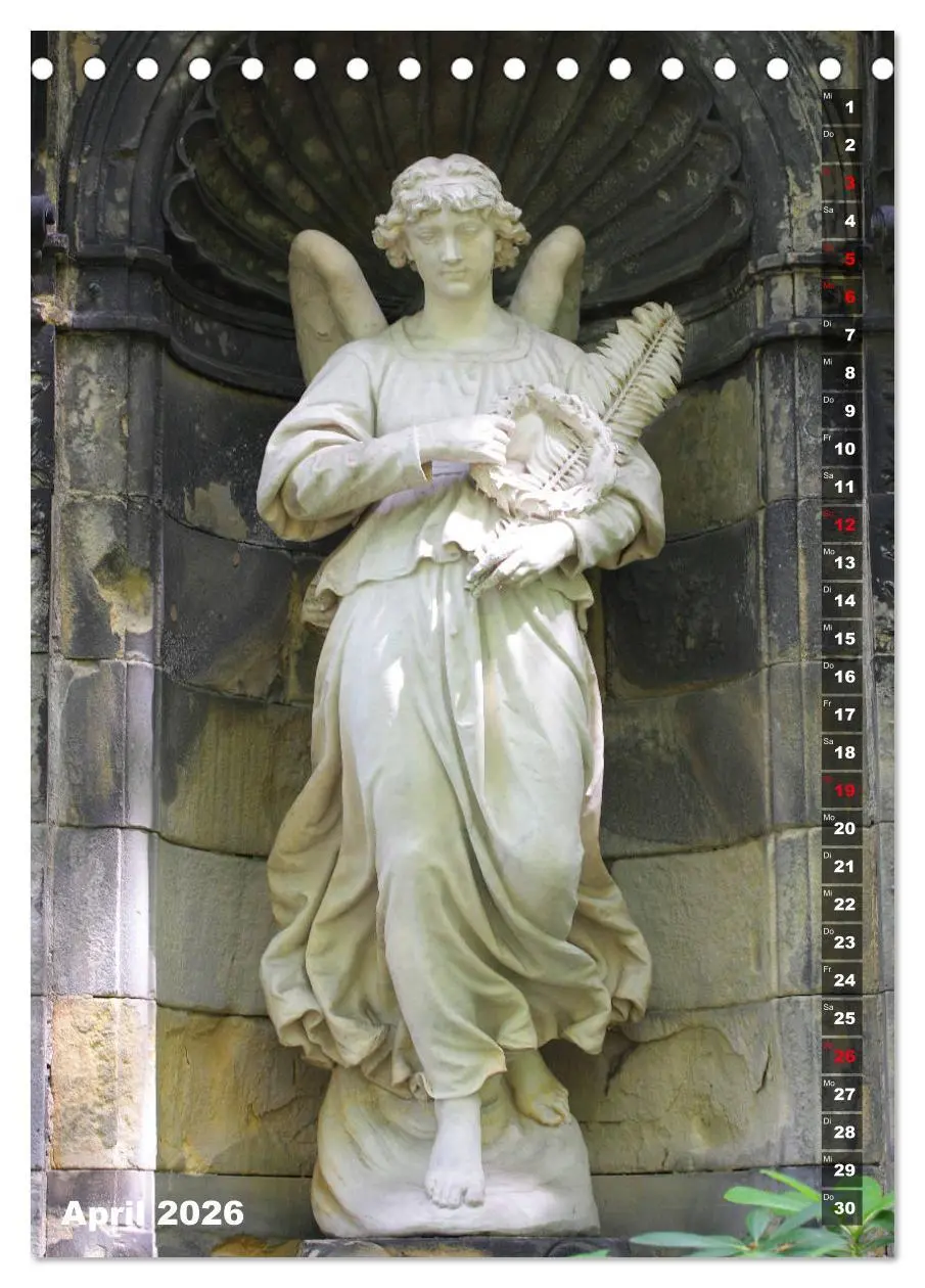 Bild: 9783516378504 | Friedhofsengel in Berlin (Tischkalender 2026 DIN A5 hoch), CALVENDO...