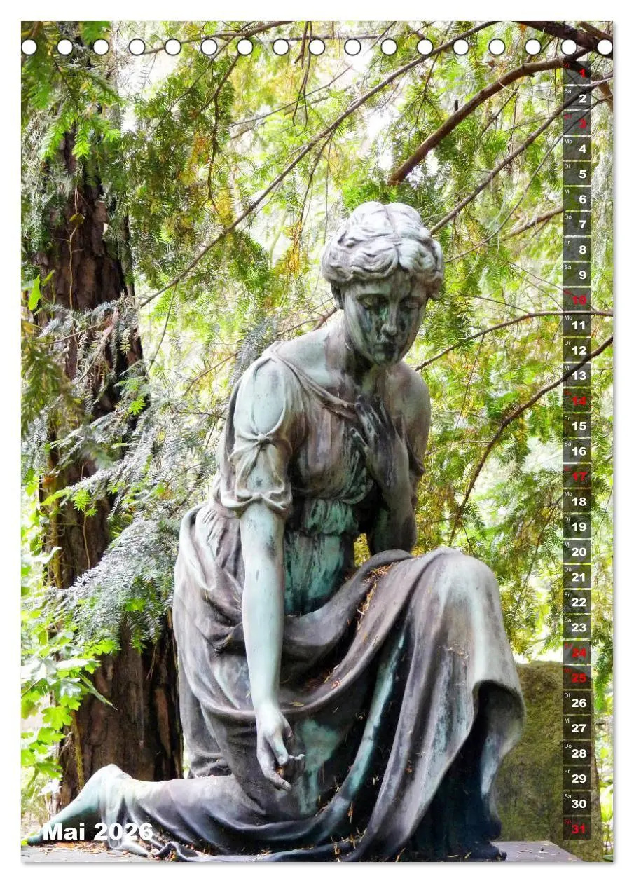 Bild: 9783516378504 | Friedhofsengel in Berlin (Tischkalender 2026 DIN A5 hoch), CALVENDO...