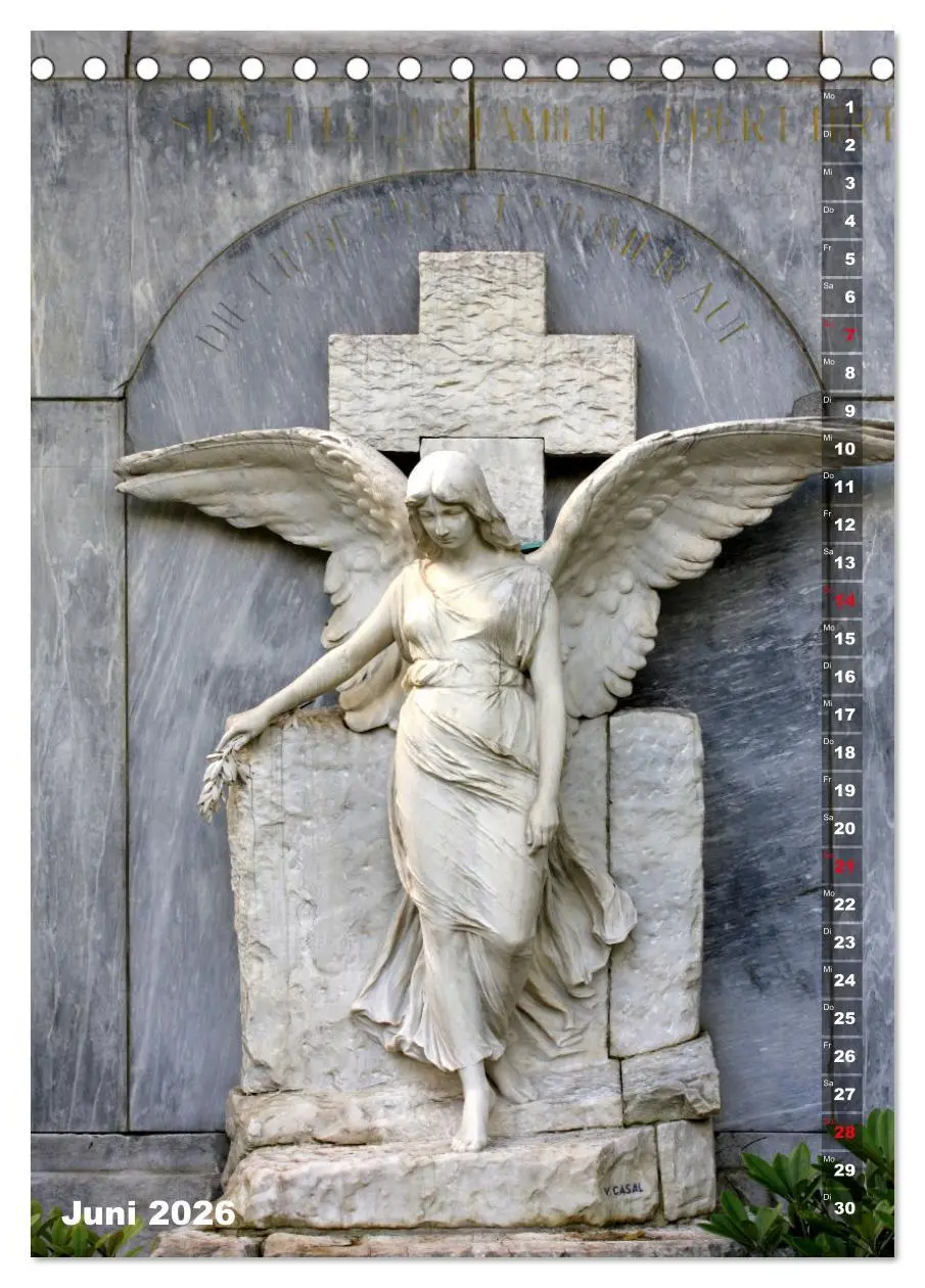 Bild: 9783516378504 | Friedhofsengel in Berlin (Tischkalender 2026 DIN A5 hoch), CALVENDO...