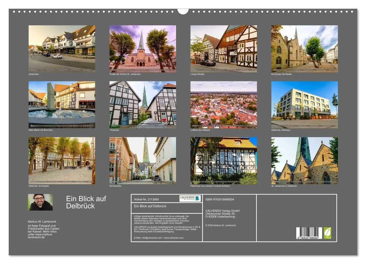 Bild: 9783516688504 | Ein Blick auf Delbrück (Wandkalender 2026 DIN A2 quer), CALVENDO...