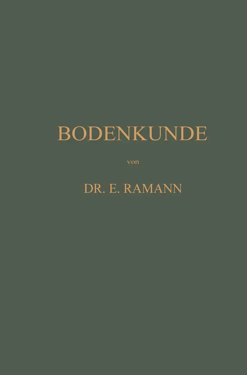 Cover: 9783662358504 | Bodenkunde | Emil Ramann | Taschenbuch | xii | Deutsch