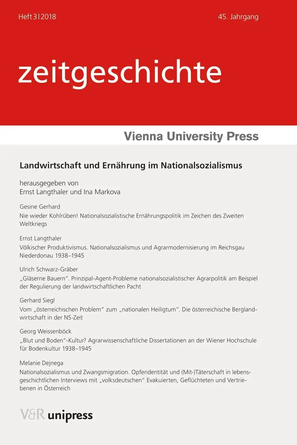 Cover: 9783847108504 | Landwirtschaft und Ernährung im Nationalsozialismus | Ernst Langthaler