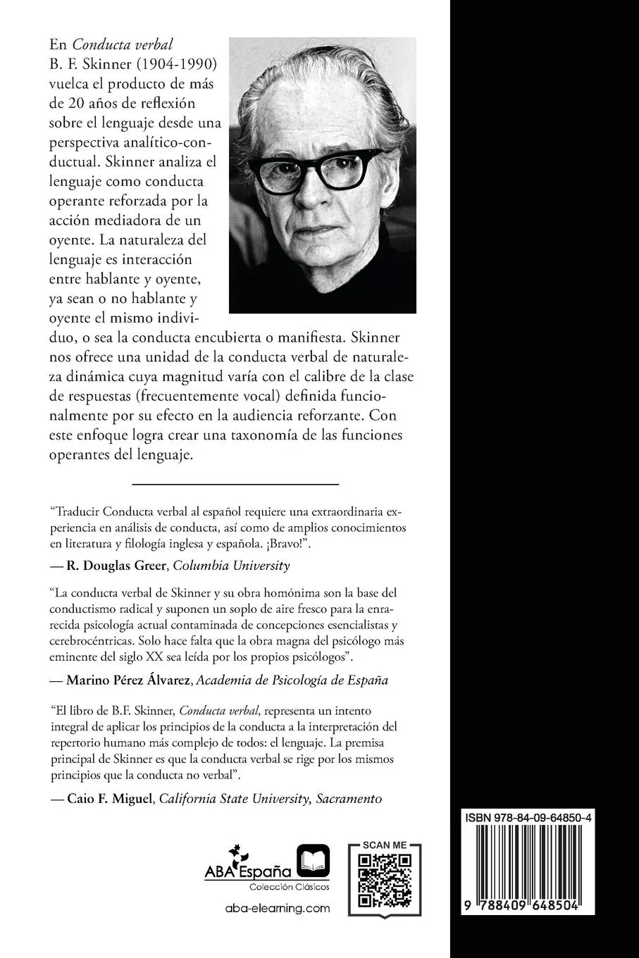 Rückseite: 9788409648504 | Conducta Verbal | B. F. Skinner | Taschenbuch | Spanisch | 2025
