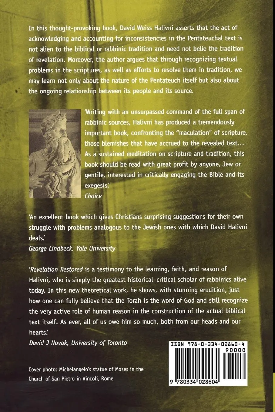 Rückseite: 9780334028604 | Revelation Restored | Divine Writ and Critical Responses | Halivni