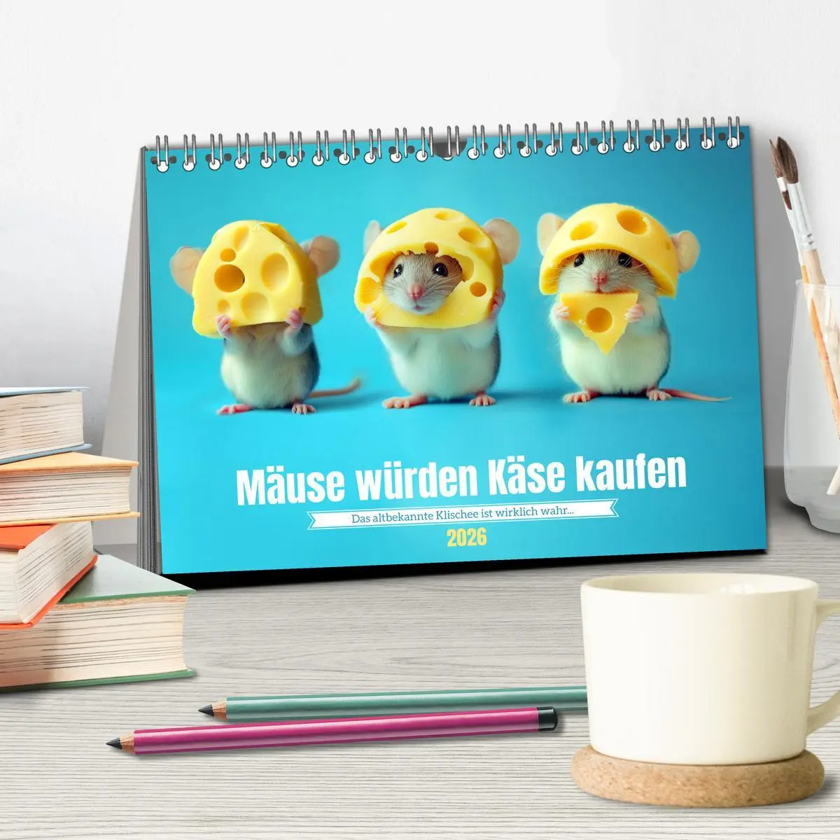 Bild: 9783457278604 | Mäuse würden Käse kaufen (Tischkalender 2026 DIN A5 quer), CALVENDO...