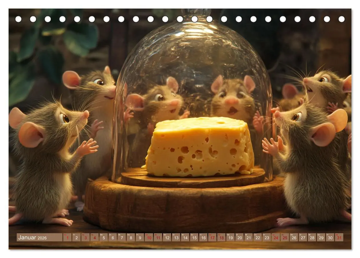 Bild: 9783457278604 | Mäuse würden Käse kaufen (Tischkalender 2026 DIN A5 quer), CALVENDO...