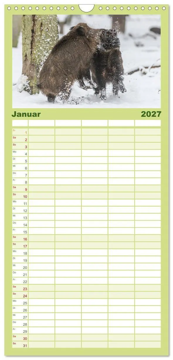 Bild: 9783594348604 | Familienplaner 2027 - Emotionale Momente: Wild und Jagd. mit 5...