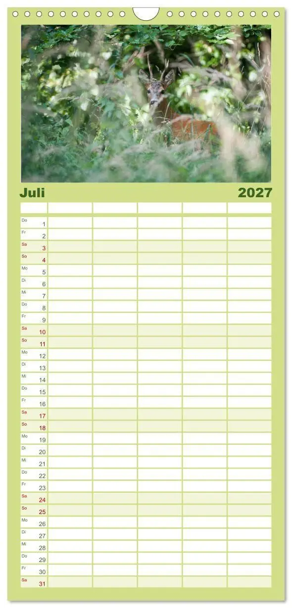 Bild: 9783594348604 | Familienplaner 2027 - Emotionale Momente: Wild und Jagd. mit 5...