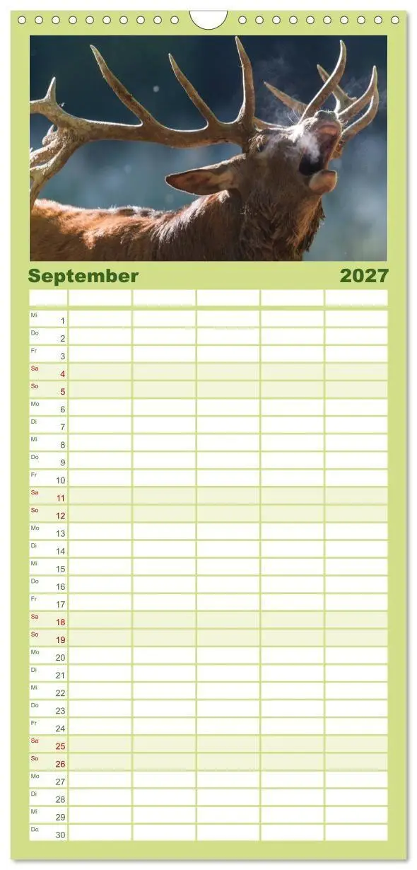Bild: 9783594348604 | Familienplaner 2027 - Emotionale Momente: Wild und Jagd. mit 5...