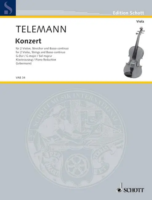 Cover: 9783795798604 | KONZERT G-DUR - 2 VA STR BC | Georg Philipp Telemann | Buch | 26 S.