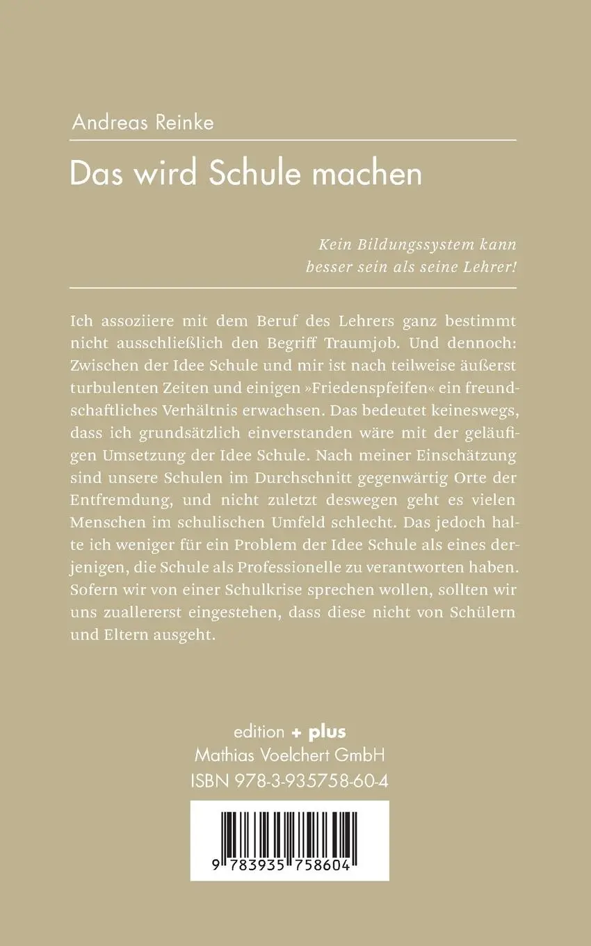 Rückseite: 9783935758604 | Das wird Schule machen | Andreas Reinke | Taschenbuch | 192 S. | 2015