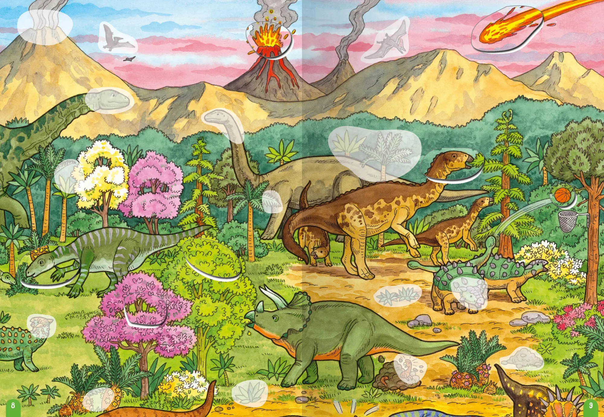 Bild: 9783473488704 | Wimmeln, Rätseln, Stickern: Dinosaurier | Caryad | Broschüre | 32 S.
