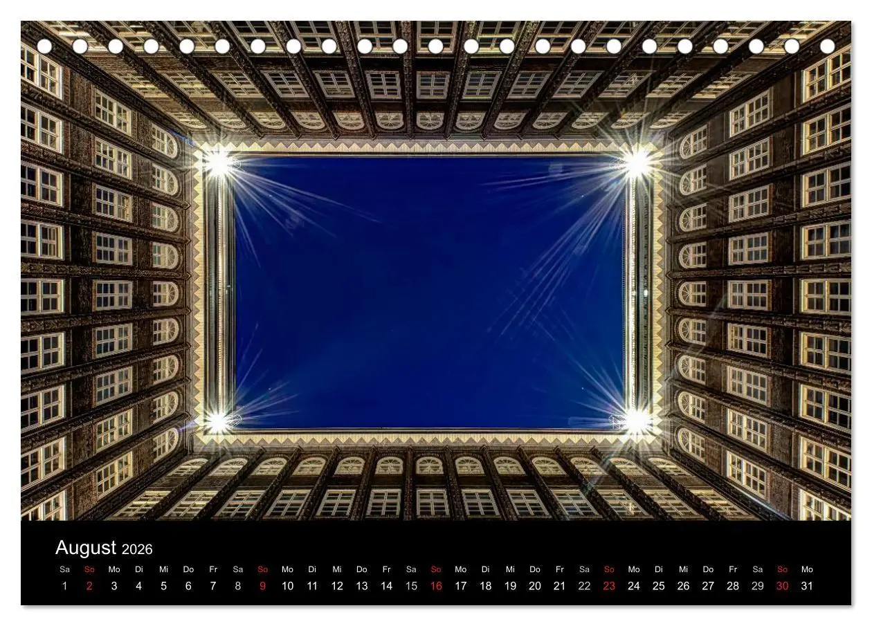 Bild: 9783516048704 | Hamburg - Lichter der Nacht (Tischkalender 2026 DIN A5 quer),...