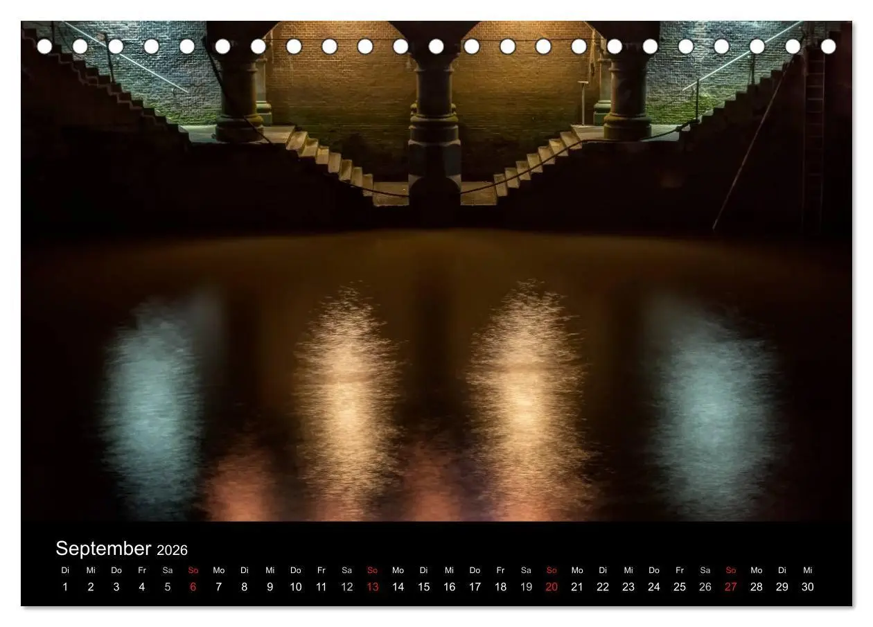 Bild: 9783516048704 | Hamburg - Lichter der Nacht (Tischkalender 2026 DIN A5 quer),...